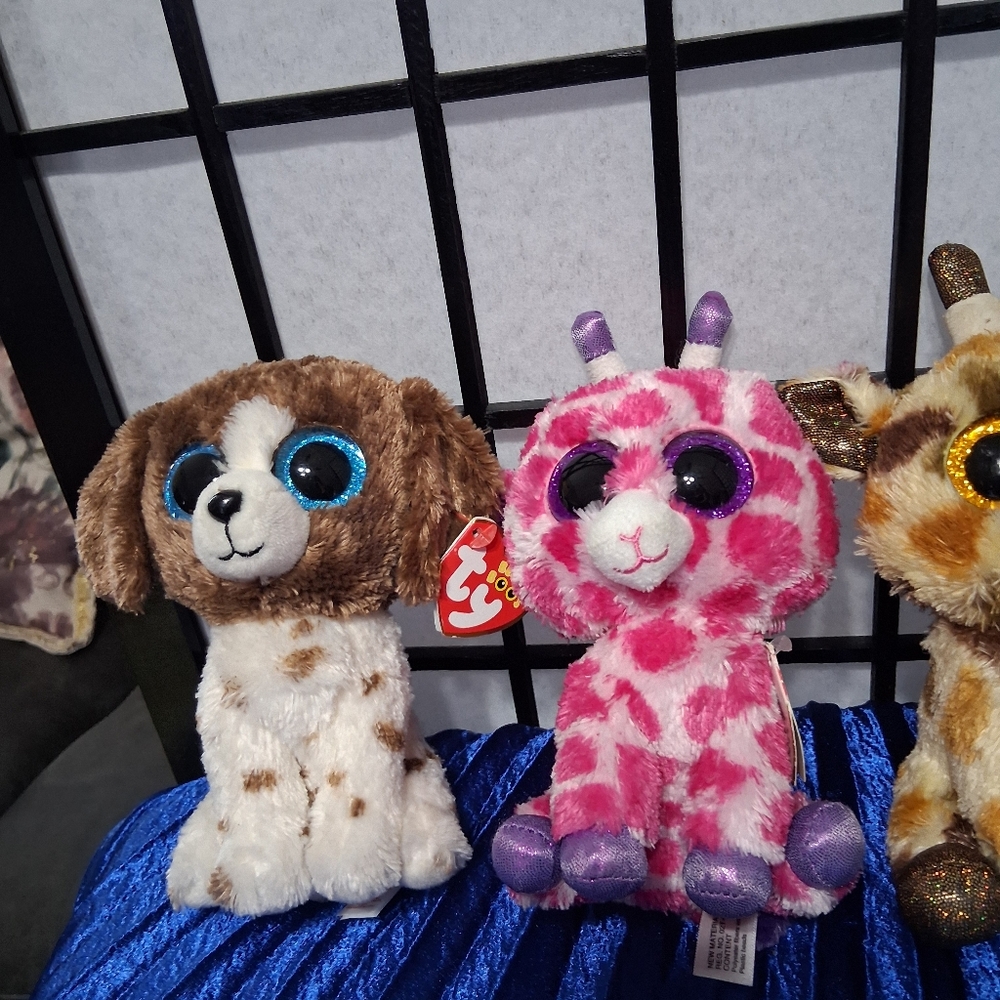 Set of 5 Colorful Plush Toys. Ty Beanie - Picture 14 of 15